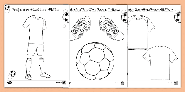 Design Your Own Soccer Shirt Coloring Page