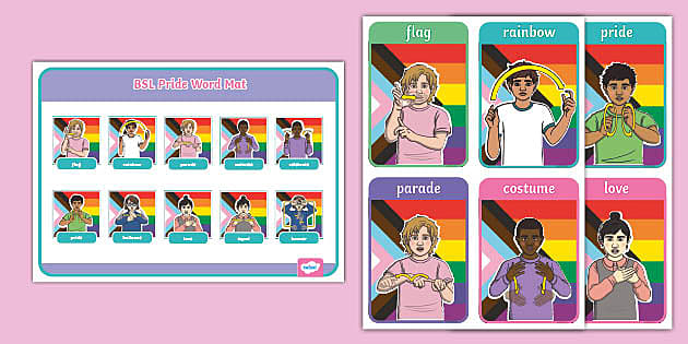 Bsl Pride Flashcards Ks1 Teacher Made Twinkl