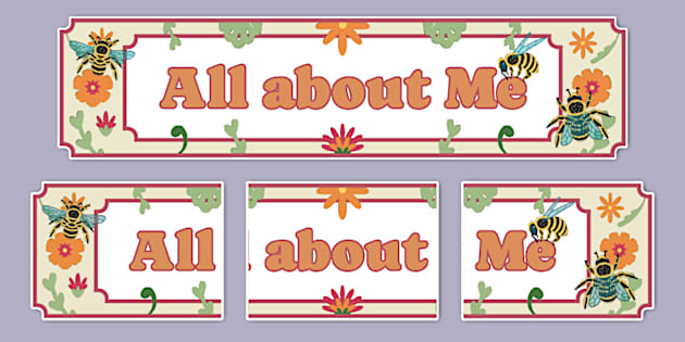 Bee Themed All About Me Display Banner (teacher Made)