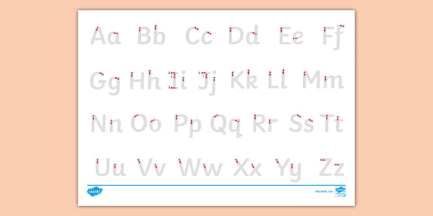 cursive alphabet capital and lowercase letters
