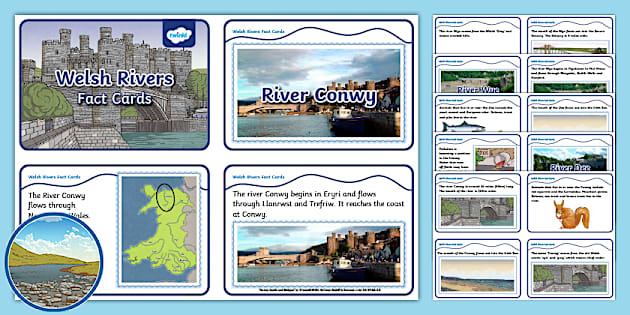 Welsh Rivers Fact Cards (teacher made) - Twinkl