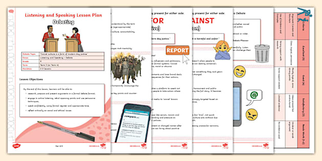 Grade 9 Term 3 Listening and Speaking Lesson Plan: Debating