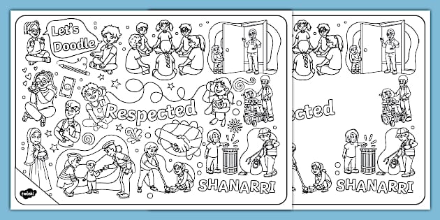 Let's Doodle About Respected SHANARRI Colouring Pages