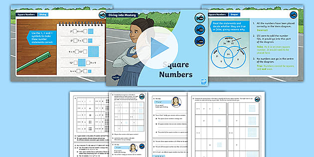 white rose maths year 5 square numbers primary resources