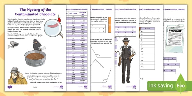 👉 Y2 Mystery of the Left Lunch Box Maths Mystery Game