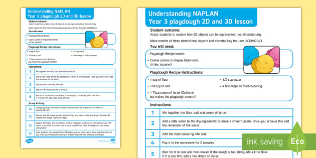 naplan-year-3-playdough-2d-and-3d-shapes-lesson-plan