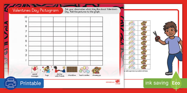 Grade 2 Valentines Day Pictogram (teacher made) - Twinkl