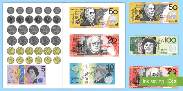 australian banknotes money and financial maths stage 2