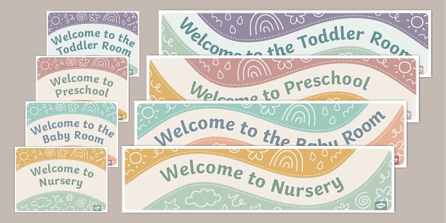 Nursery Rooms Display Banners and Posters Pack - Twinkl