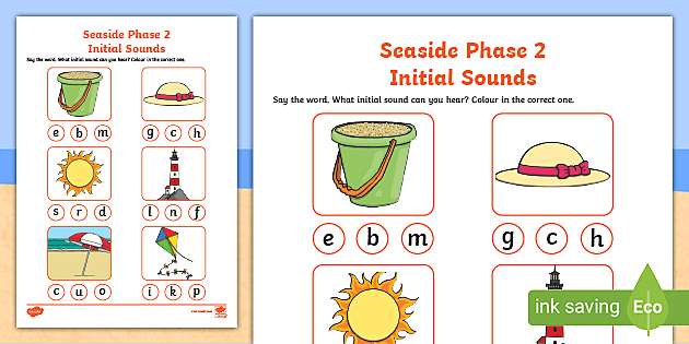 Phase 2 OR 3 Colour coded Initial Sounds Missing Letters Flash Cards 10cm x 7cm 