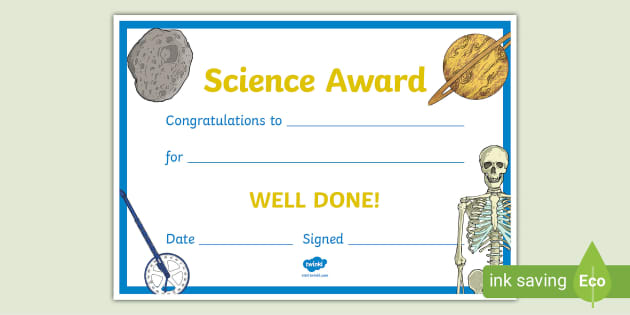 Science Award Certificate ph t Tri n B i Gi o Vi n 