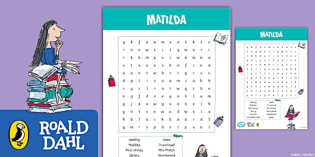 FREE! - ‘Matilda’ Word Search | Roald Dahl | Twinkl Partnerships