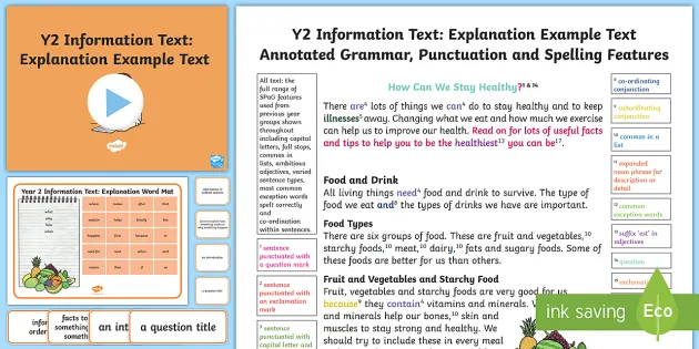 y2 information texts explanation model example text ks1