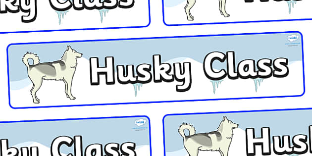 FREE! - Husky Themed Classroom Display Banner (teacher made)