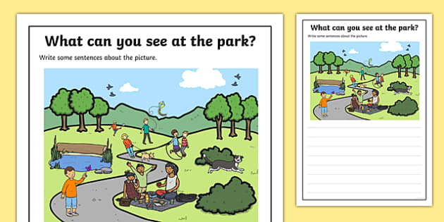 creative writing description of a park