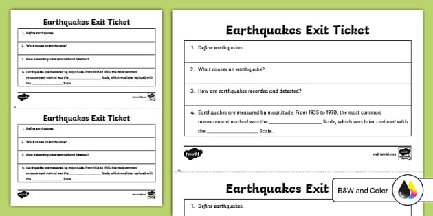 Earthquakes 8th grade science