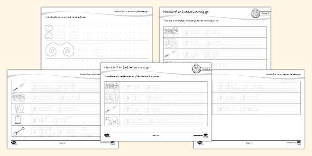 Graad 2 Klanke Handskrif en Lettervorming gr (Teacher-Made)