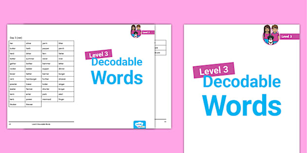 Level 3 / Phase 3 Word Booklet (Hecho por educadores)