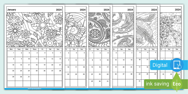 Editable 2024 Calendar (Teacher-Made) - Twinkl