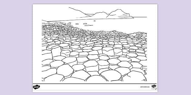 Giants Causeway Colouring Sheet Twinkl Giants Causeway Colouring Sheet Twinkl