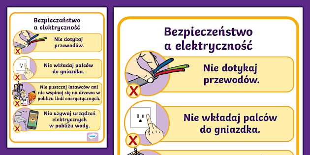 Bezpiecze stwo A Elektryczno Plakat Edukacja Spo eczna Bezpiecze stwo A Elektryczno Plakat Edukacja Spo eczna