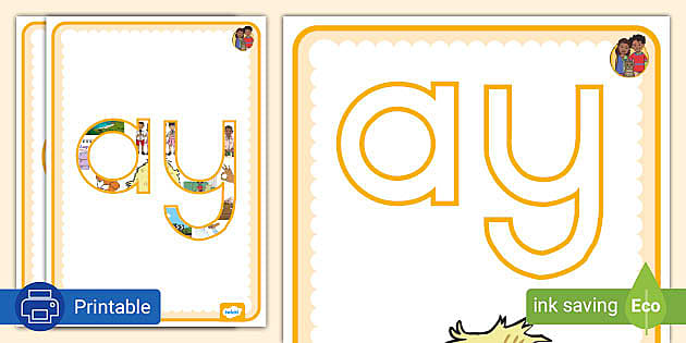 Grade 2 Phonics: ay Sound Posters - Twinkl