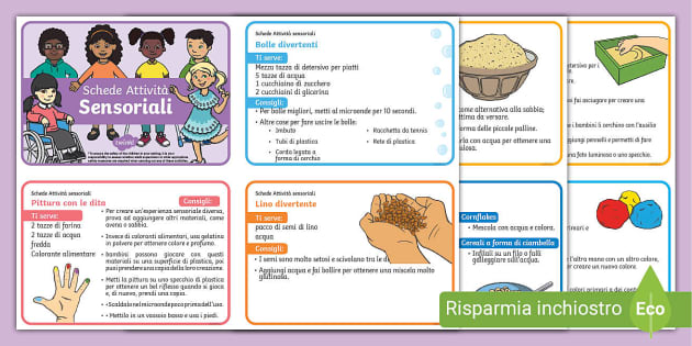 Schede con attività sensoriali (teacher made) - Twinkl