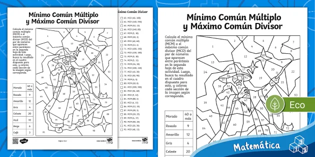 mínimo común múltiplo ejemplos sexto grado
