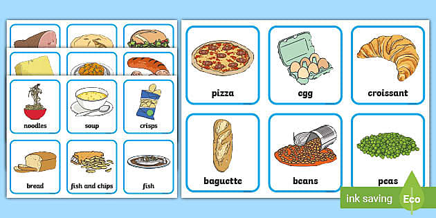 FLASH CARDS SPECIAL NEEDS/ SHOPPING GAME/ EYFS/ CHILDMINDER 50 OR 100 FOOD 