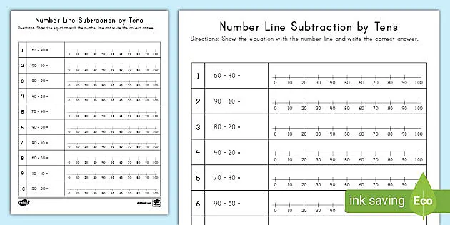 printable first grade number line activity math resources