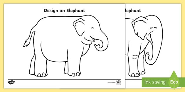 Design an Elephant Worksheet / Activity Sheets - EYFS, Early