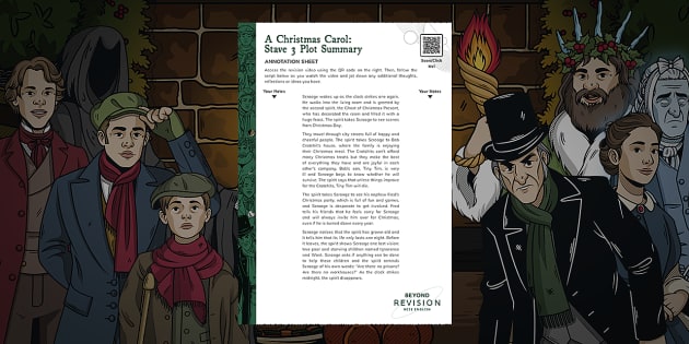 A Christmas Carol: Stave 3 Plot Summary Annotation Sheet