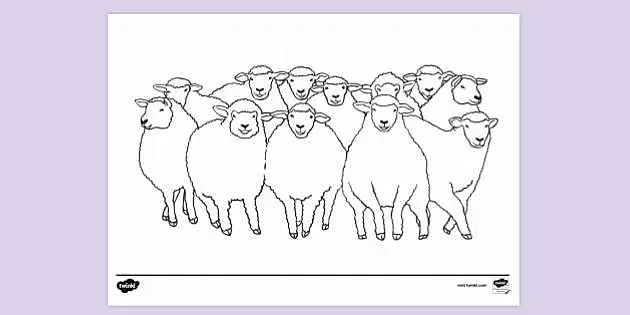 Sheep Coloring Page for Kids Graphic by HanaStore · Creative Fabrica