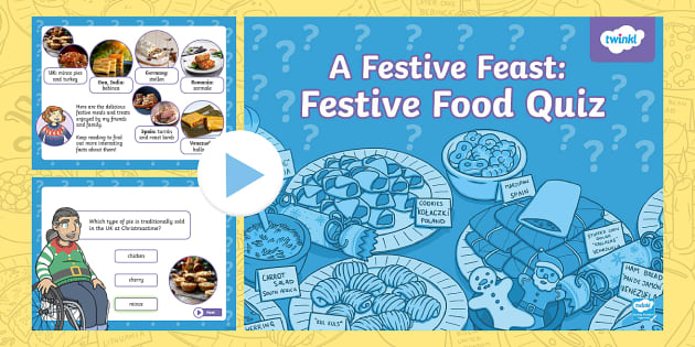 Festive Christmas Food Quiz  Festive Feast  Twinkl  KS1