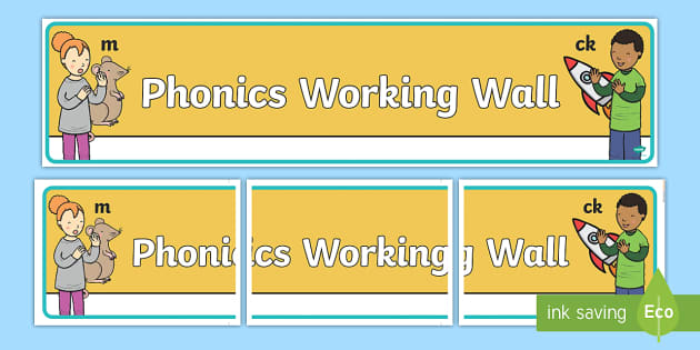 Phonics Working Wall Display Banner | Twinkl Resources