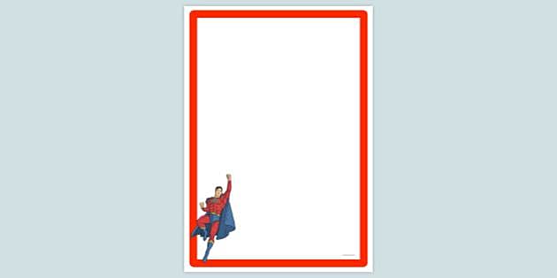 FREE! - Simple Blank Superhero Man Page Border | Twinkl