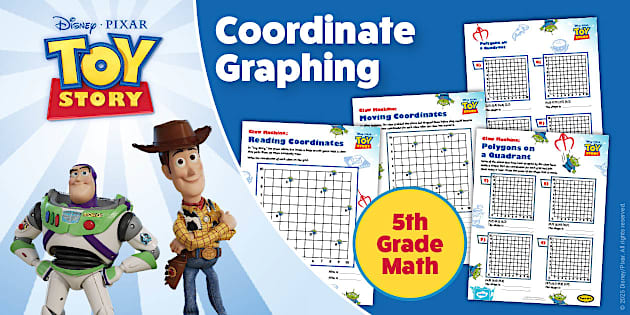 Toy Story: Fifth Grade Claw Machine Coordinate Graphing Math Worksheets