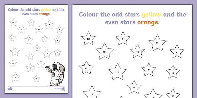 Odd and Even Colouring Sheet | Odd & Even Numbers Worksheet