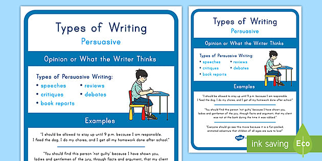 First Grade Writing Persuasive Poster Examples For Kids