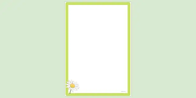 FREE! - Printable Floral Page Border (Teacher-Made) - Twinkl