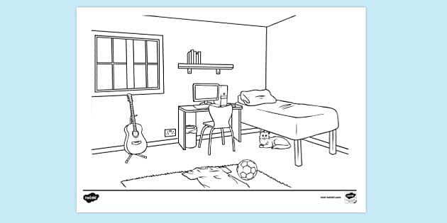 T Tp 2675484 Bedroom Colouring Page Ver 1 