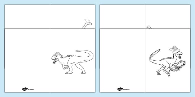Dinosaur Christmas Cards (teacher made) - Twinkl