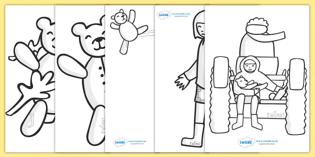 free story cut outs to support teaching on katie morag and the tiresome ted
