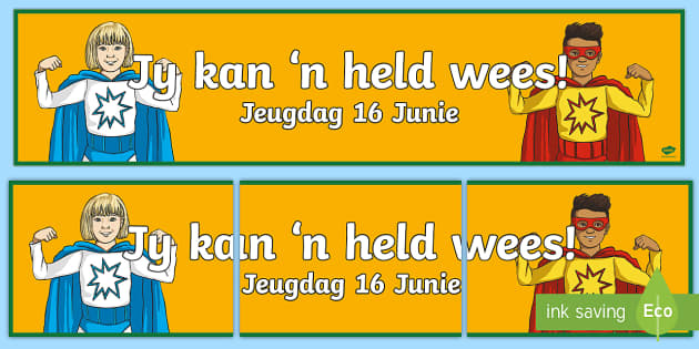 Suid Afrika Jeugdag 16 Junie Banner (Hecho por educadores)