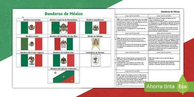 Tarjetas de información: Banderas de México (teacher made)