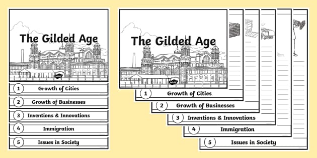 Gilded Age Flipbook for 6th-8th Grade (Teacher-Made)