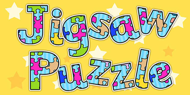 Jigsaw Puzzle Display Lettering - puzzles, letters, display