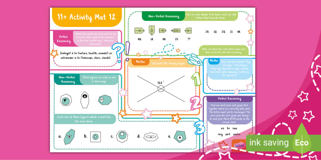 * NEW * 11+ Activity Mat 12 (teacher made) - Twinkl