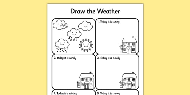 Draw the Weather Worksheet / Activity Sheet - weather