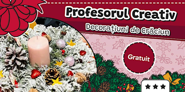* NEW * Lumina de pe masa de Crăciun – Profesorul creativ Decorațiuni de Crăciun